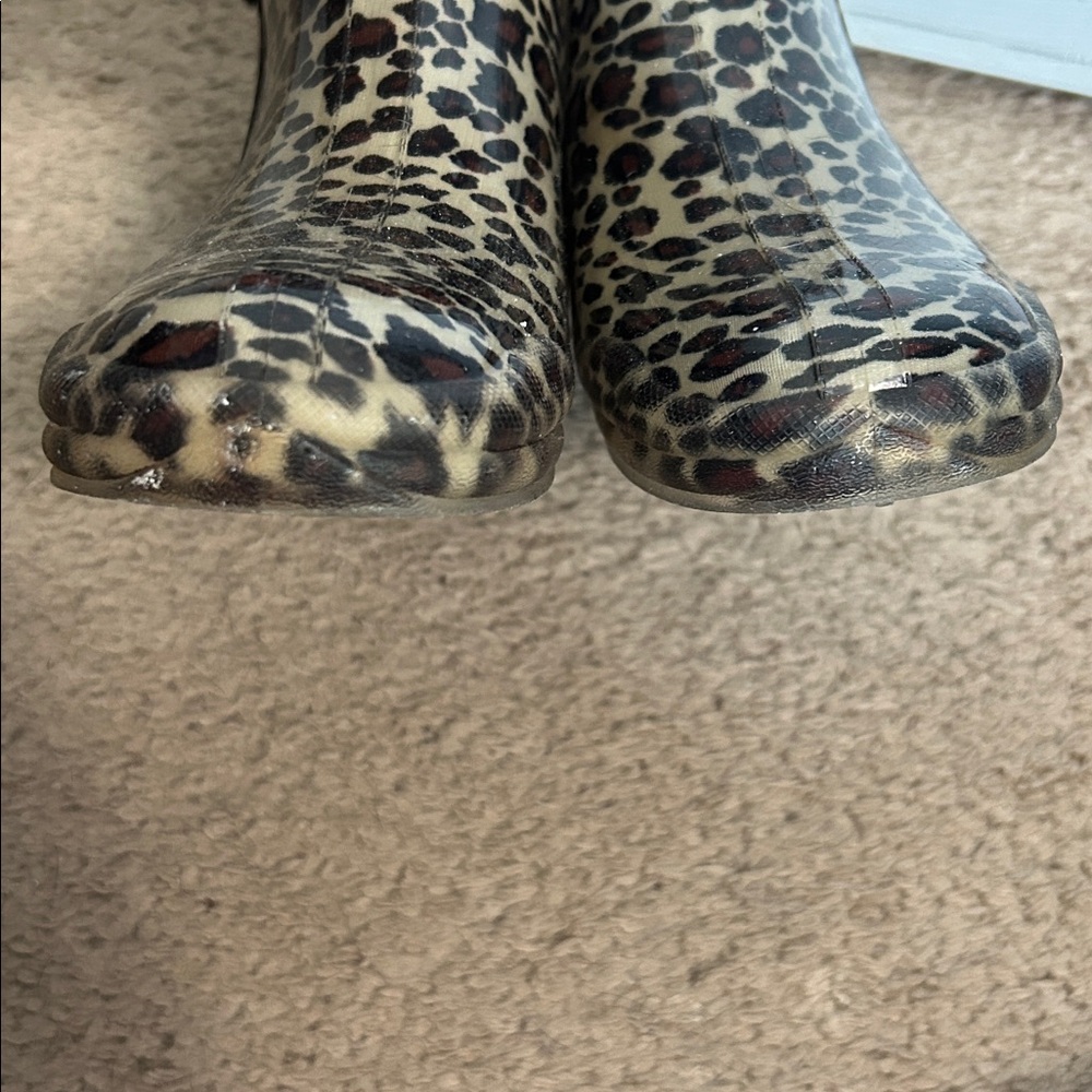 CAPELLI OF NEW YORK Leopard Print Rain Boots - Picture 7 of 10